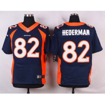 Men's Denver Broncos #82 Jeff Heuerman Navy Blue Alternate NFL Nike Elite Jersey