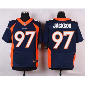 Men's Denver Broncos #97 Malik Jackson Navy Blue Alternate NFL Nike Elite Jersey