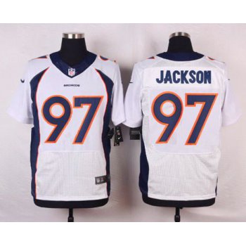 Men's Denver Broncos #97 Malik Jackson White Road NFL Nike Elite Jersey