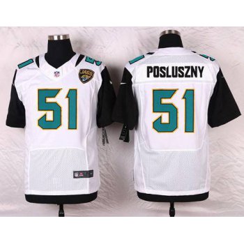 Men's Jacksonville Jaguars #51 Paul Posluszny White Road NFL Nike Elite Jersey