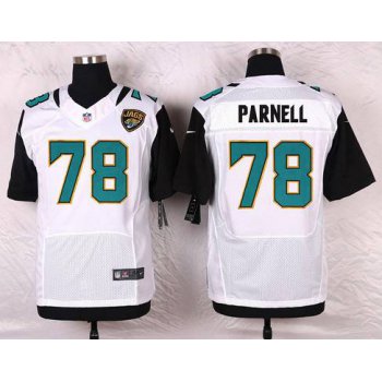 Men's Jacksonville Jaguars #78 Jermey Parnell White Road NFL Nike Elite Jersey