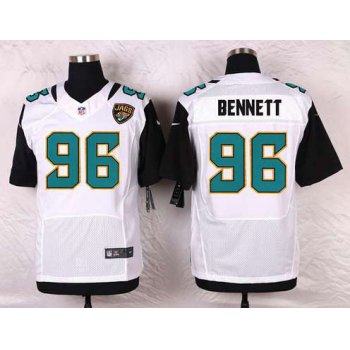 Men's Jacksonville Jaguars #96 Michael Bennett White Road NFL Nike Elite Jersey