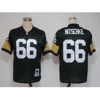 Green Bay Packers #66 Ray Nitschke Green Short-Sleeved Throwback Jersey