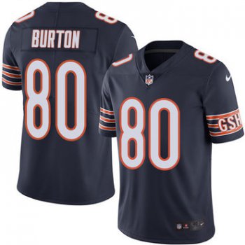 Nike Bears 80 Trey Burton Navy Blue Team Color Men's Stitched NFL Vapor Untouchable Limited Jersey