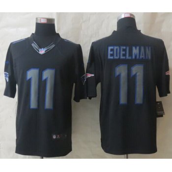 Nike New England Patriots #11 Julian Edelman Black Impact Limited Jersey