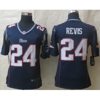 Nike New England Patriots #24 Darrelle Revis Blue Game Jersey