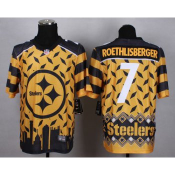 Nike Pittsburgh Steelers #7 Ben Roethlisberger 2015 Noble Fashion Elite Jersey