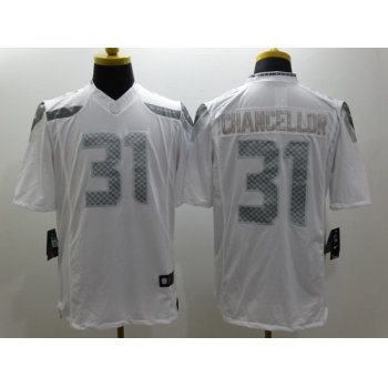 Nike Seattle Seahawks #31 Kam Chancellor Platinum White Limited Jersey