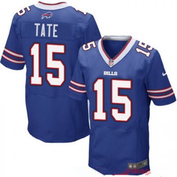 Men's Buffalo Bills #15 Brandon Tate Royal Blue Team Color Stitched NFL Nike Elite Jersey