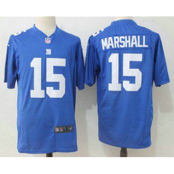 Men's New York Giants #15 Brandon Marshall Royal Blue Team Color Stitched NFL Nike Game Jersey