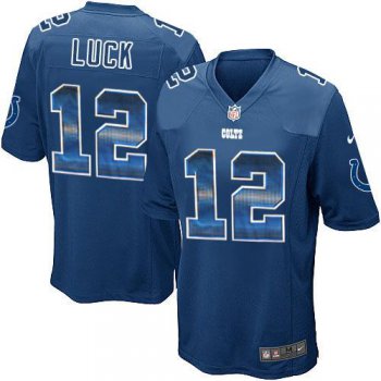 Nike Colts #12 Andrew Luck Royal Blue Team Color Men's Stitched NFL Limited Strobe Jersey