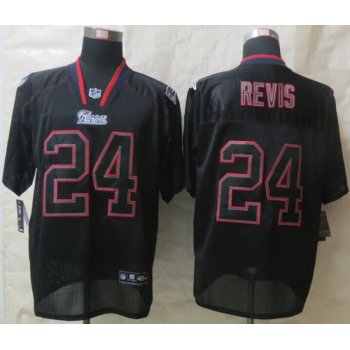 Nike New England Patriots #24 Darrelle Revis Lights Out Black Elite Jersey