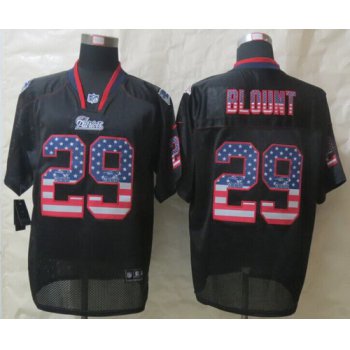 Nike New England Patriots #29 LeGarrette Blount 2014 USA Flag Fashion Black Elite Jersey