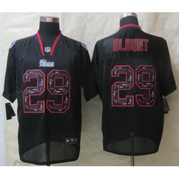 Nike New England Patriots #29 LeGarrette Blount Lights Out Black Ornamented Elite Jersey