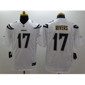 Nike San Diego Chargers #17 Philip Rivers 2013 White Limited Jersey