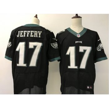 Men's Philadelphia Eagles #17 Alshon Jeffery Black Alternate Stitched NFL Nike Elite Jersey