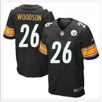 Men's Pittsburgh Steelers #26 Rod Woodson Black Retired Player NFL Nike Elite Jersey