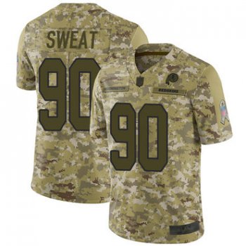 Redskins #90 Montez Sweat Camo Men's Stitched Football Limited 2018 Salute To Service Jersey