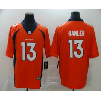 Men's Denver Broncos #13 KJ Hamler Orange 2020 Vapor Untouchable Stitched NFL Nike Limited Jersey