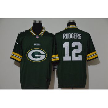 Men's Green Bay Packers #12 Aaron Rodgers Green 2020 Big Logo Vapor Untouchable Stitched NFL Nike Fashion Limited Jersey