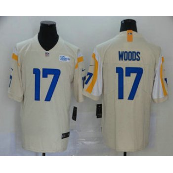 Men's Los Angeles Rams #17 Robert Woods Cream 2020 NEW Vapor Untouchable Stitched NFL Nike Limited Jersey