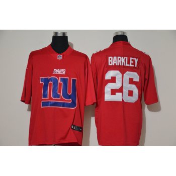 Men's New York Giants #26 Saquon Barkley Red 2020 Big Logo Vapor Untouchable Stitched NFL Nike Fashion Limited Jersey