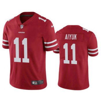 Men's San Francisco 49ers #11 Brandon Aiyuk Red 2020 Vapor Untouchable Stitched NFL Nike Limited Jersey