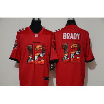 Men's Tampa Bay Buccaneers #12 Tom Brady Red 2020 NEW Vapor Untouchable Stitched NFL Nike Limited Fashion Jersey