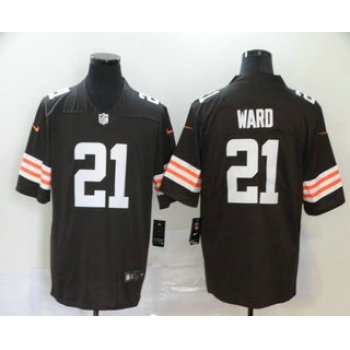 Men's Cleveland Browns #21 T.J. Ward Brown 2020 NEW Vapor Untouchable Stitched NFL Nike Limited Jersey