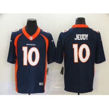 Men's Denver Broncos #10 Jerry Jeudy Navy Blue 2020 Vapor Untouchable Stitched NFL Nike Limited Jersey