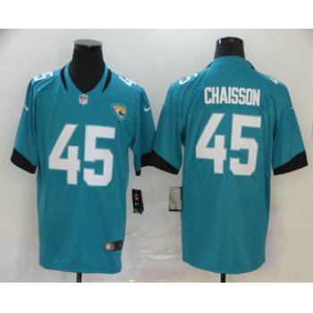 Men's Jacksonville Jaguars #45 K'Lavon Chaisson Teal Blue New 2020 Vapor Untouchable Stitched NFL Nike Limited Jersey