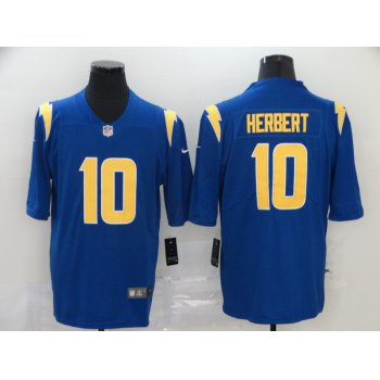 Men's Los Angeles Chargers #10 Justin Herbert Royal Blue 2020 NEW Color Rush Stitched NFL Nike Limited Jersey