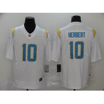 Men's Los Angeles Chargers #10 Justin Herbert White 2020 NEW Vapor Untouchable Stitched NFL Nike Limited Jersey