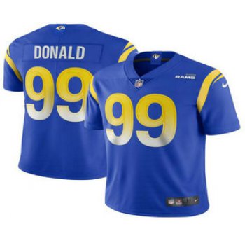 Men's Los Angeles Rams #99 Aaron Donald Royal Blue 2020 NEW Vapor Untouchable Stitched NFL Nike Limited Jersey