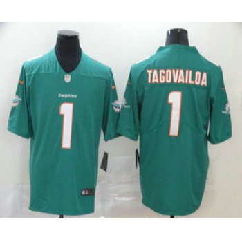 Men's Miami Dolphins #1 Tua Tagovailoa Green 2020 Vapor Untouchable Stitched NFL Nike Limited Jersey