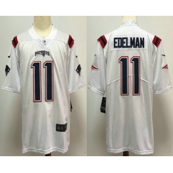 Men's New England Patriots #11 Julian Edelman White 2020 NEW Vapor Untouchable Stitched NFL Nike Limited Jersey