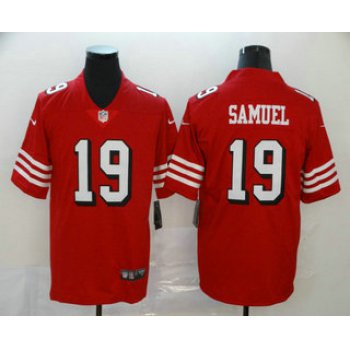 Men's San Francisco 49ers #19 Deebo Samuel Red New 2018 Color Rush Vapor Untouchable Limited Jersey