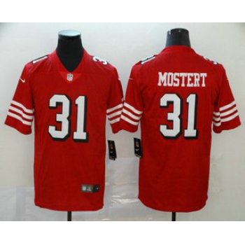 Men's San Francisco 49ers #31 Raheem Mostert Red New 2018 Color Rush Vapor Untouchable Limited Jersey