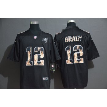 Men's Tampa Bay Buccaneers #12 Tom Brady 2019 Black Statue Of Liberty Stitched NFL Nike Limited Jersey