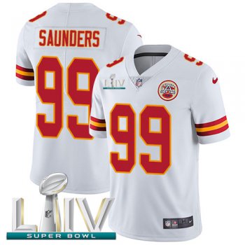 Nike Chiefs #99 Khalen Saunders White Super Bowl LIV 2020 Youth Stitched NFL Vapor Untouchable Limited Jersey