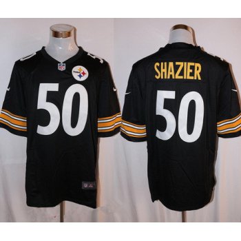 Men's Pittsburgh Steelers #50 Ryan Shazier Black Team Color Stitched NFL Nike Game Jersey