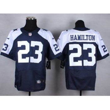 Nike Dallas Cowboys #23 Jakar Hamilton Blue Thanksgiving Elite Jersey