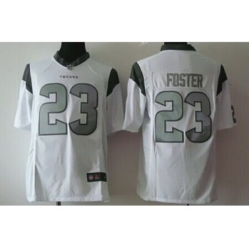 Nike Houston Texans #23 Arian Foster Platinum White Limited Jersey