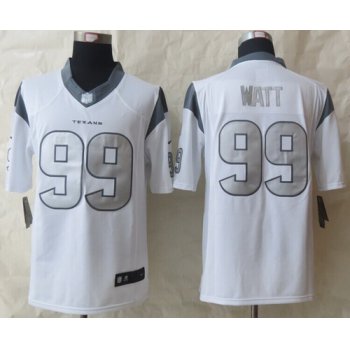 Nike Houston Texans #99 J.J. Watt Platinum White Limited Jersey