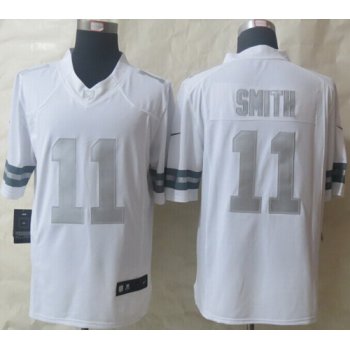 Nike Kansas City Chiefs #11 Alex Smith Platinum White Limited Jersey