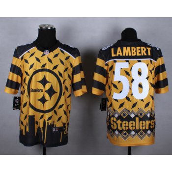 Nike Pittsburgh Steelers #58 Jack Lambert 2015 Noble Fashion Elite Jersey