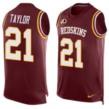 Men's Washington Redskins #21 Sean Taylor Burgundy Red Hot Pressing Player Name & Number Nike NFL Tank Top Jersey