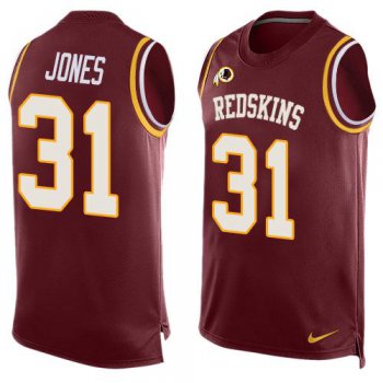 Men's Washington Redskins #31 Matt Jones Burgundy Red Hot Pressing Player Name & Number Nike NFL Tank Top Jersey