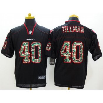 Nike Arizona Cardinals #40 Pat Tillman Black With Camo Elite Jersey