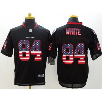 Nike Atlanta Falcons #84 Roddy White 2014 USA Flag Fashion Black Elite Jersey